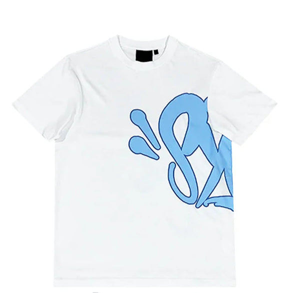Syna white and blue shirt